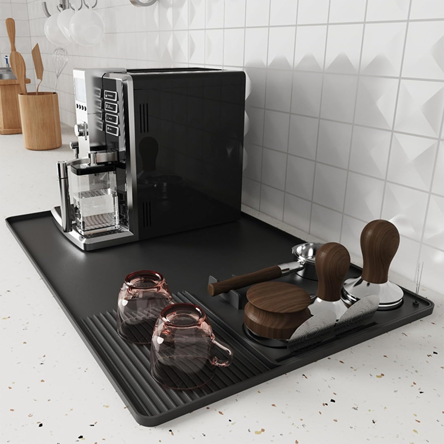 3-In-1 실리콘 커피 매트 지저분하지 않은 커피 스 - Bar Mat Rubber 리뷰 및 가격