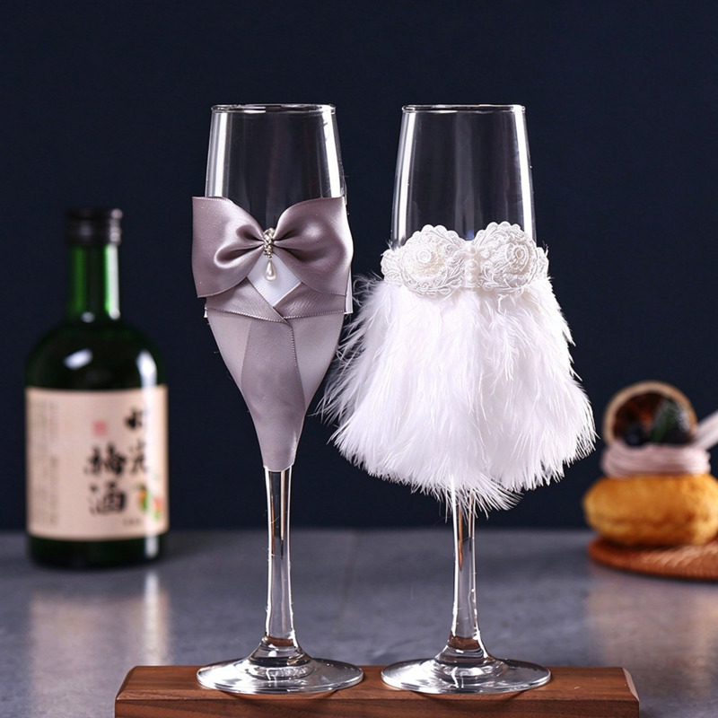 웨딩 샴페인 잔 세트, 신랑 신부 드레스와 어울리는 고 - Home Bar Set 리뷰 및 가격