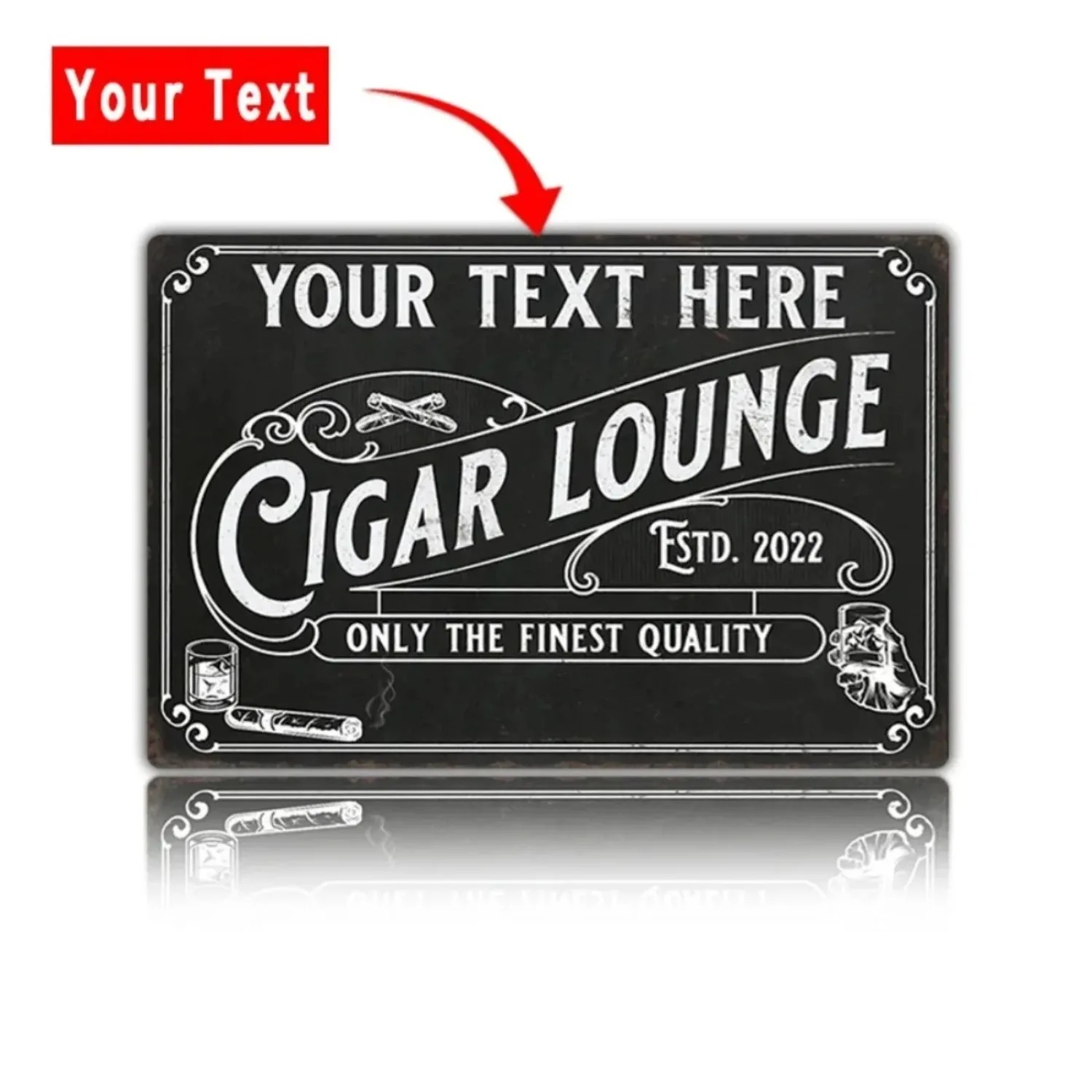 CIFbuy 맞춤형 시가 알루미늄 간판, 빈티지 스타일 - Home Bar Lounge 리뷰 및 가격